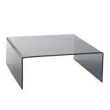 CAFE TABLE SQ SMOKE GLASS 100 - CAFE, SIDE TABLES